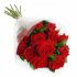  12 Wrapped red roses with Red Ribbon