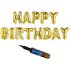Happy Birthday Letters Foil Toy Balloon Gold Hanging Foil Birthday Balloon (with free Air Pump)