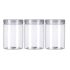 Dhiren Polymers Clera Round Plastic Containers Pet Jars Transparent 500 ml (Set Of 3 Pcs)