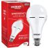 Eveready Emergency LED Bulb 9 Watt Rechargeable Cool Daylight White Round Base B22 1 Pc