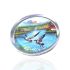 Round Glass Paper Weight Beautiful Scenery For Office Desk 1 Pc