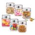 Treo By Milton Cube Glass Jar 310 ml Storage Container Transparent Pack Of 6